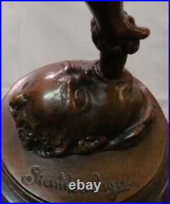 Statue Mercury Art Deco Style Art Nouveau Style Bronze Signed Sculpture