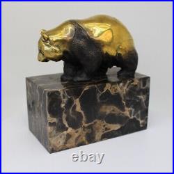 Statue Panda Wildlife Art Deco Style Art Nouveau Style Bronze Signed Sculpture