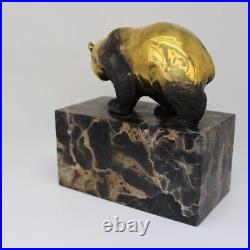 Statue Panda Wildlife Art Deco Style Art Nouveau Style Bronze Signed Sculpture