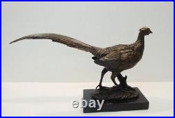 Statue Pheasant Bird Wildlife Art Deco Style Art Nouveau Style Bronze Sculpture