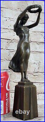 Statue Sculpture Art Deco Style Bronze signed Xmass Gift 4 your Love Figurine