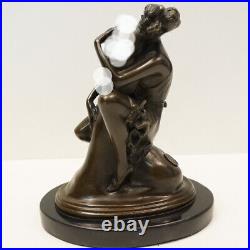 Statue Sexy Art Deco Style Art Nouveau Style Bronze Signed Sculpture