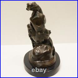 Statue Sexy Art Deco Style Art Nouveau Style Bronze Signed Sculpture