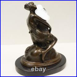 Statue Sexy Art Deco Style Art Nouveau Style Bronze Signed Sculpture