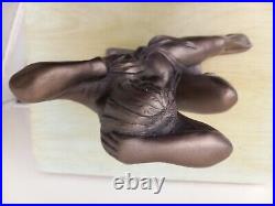 Stunning Cold Cast Bronze & Resin Art Deco Lady Sculpture 12