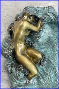 Superb, J. ITASSE BRONZE Figurine or Sculpture, Dish, Art Deco Nouveau Decor