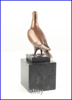 Vintage French Art Deco BRONZE SCULPTURE OF AN PIGEON