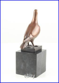 Vintage French Art Deco BRONZE SCULPTURE OF AN PIGEON