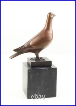 Vintage French Art Deco BRONZE SCULPTURE OF AN PIGEON