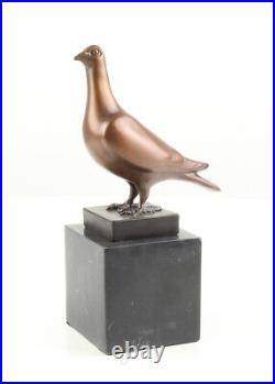 Vintage French Art Deco BRONZE SCULPTURE OF AN PIGEON