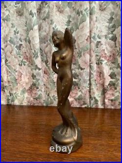 Vintage Hand Made Decorative Ceramic Sculpture Statue of Naked Woman Posing