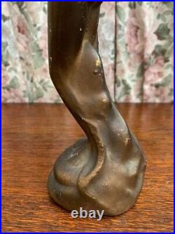 Vintage Hand Made Decorative Ceramic Sculpture Statue of Naked Woman Posing