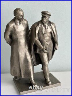 Vintage Lenin Dzerzhinsky Sculpture Pliskin Silumin Statue Russian Rare Old 20th